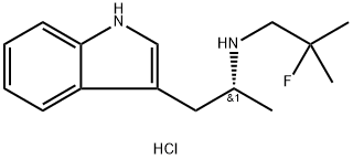 1H-Indole-3-ethanamine, N-(2-fluoro-2-methylpropyl)-α-methyl-, hydrochloride (1:1), (αR)- Structure