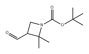 tert-butyl 3-formyl-2,2-dimethylazetidine-1-carboxylate Structure