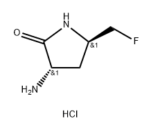 2-Pyrrolidinone, 3-amino-5-(fluoromethyl)-, hydrochloride (1:1), (3S,5R)- 구조식 이미지