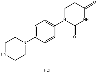 2,4(1H,3H)-Pyrimidinedione, dihydro-1-[4-(1-piperazinyl)phenyl]-, hydrochloride (1:1) Structure