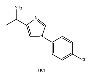 1-(1-(4-Chlorophenyl)-1H-imidazol-4-yl)ethanamine hydrochloride 구조식 이미지