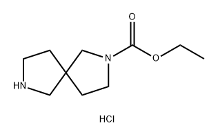 2,7-Diazaspiro[4.4]nonane-2-carboxylic acid, ethyl ester, hydrochloride (1:1) Structure