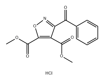 4,5-Isoxazoledicarboxylic acid, 3-benzoyl-, 4,5-dimethyl ester, hydrochloride (1:1) Structure