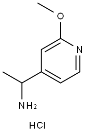 4-Pyridinemethanamine, 2-methoxy-α-methyl-, hydrochloride (1:2) Structure