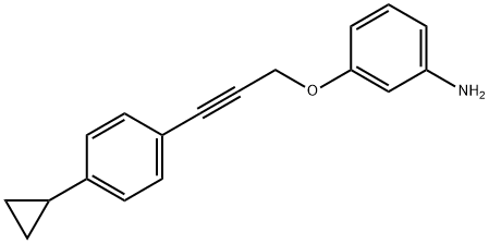 3-3-(4-Cyclopropylphenyl)-2-propyn-1-yloxybenzenamine Structure