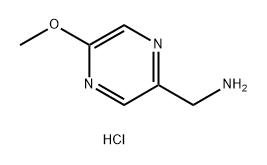 2-Pyrazinemethanamine, 5-methoxy-, hydrochloride (1:1) Structure