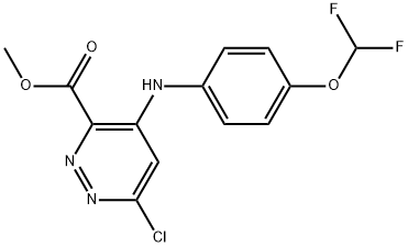 Methyl 6-chloro-4-4-(difluoromethoxy)phenylamino-3-pyridazinecarboxylate Structure