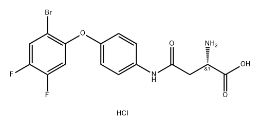 L-Asparagine, N-[4-(2-bromo-4,5-difluorophenoxy)phenyl]-, hydrochloride (1:1) 구조식 이미지