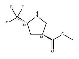 methyl cis-5-(trifluoromethyl)pyrrolidine-3-carboxylate Structure