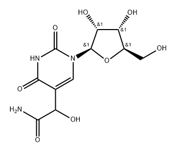 Uridine 5-alpha-hydroxy acetamide Structure