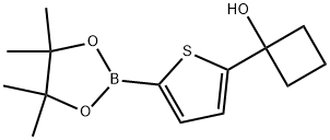 1-[5-(4,4,5,5-Tetramethyl-1,3,2-dioxaborolan-2-yl)-2-thienyl]cyclobutanol Structure