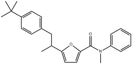 5-(1-(4-(tert-butyl)phenyl)propan-2-yl)-N-methyl-N-phenylfuran-2-carboxamide Structure