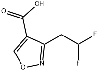 3-(2,2-Difluoroethyl)isoxazole-4-carboxylic acid 구조식 이미지