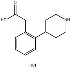 2-(2-(piperidin-4-yl)phenyl)acetic acid hydrochloride 구조식 이미지