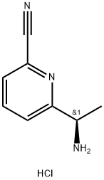 2-Pyridinecarbonitrile, 6-[(1R)-1-aminoethyl]-, hydrochloride (1:1) Structure