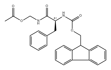 (S)-(2-((((9H-fluoren-9-yl)methoxy)carbonyl)amino)-3-phenylpropanamido)methyl acetate Structure