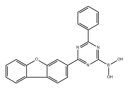 B-[4-(3-dibenzofuranyl)-6-phenyl-1,3,5-triazin-2-yl]Boronic acid Structure