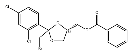 1,3-Dioxolane-4-methanol, 2-(bromomethyl)-2-(2,4-dichlorophenyl)-, 4-benzoate, (4S)- 구조식 이미지