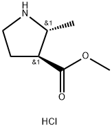 trans-2-Methyl-pyrrolidine-3-carboxylic acid methyl ester hydrochloride Structure
