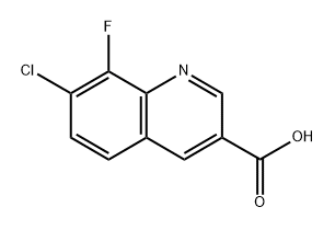 7-Chloro-8-fluoroquinoline-3-carboxylic acid 구조식 이미지