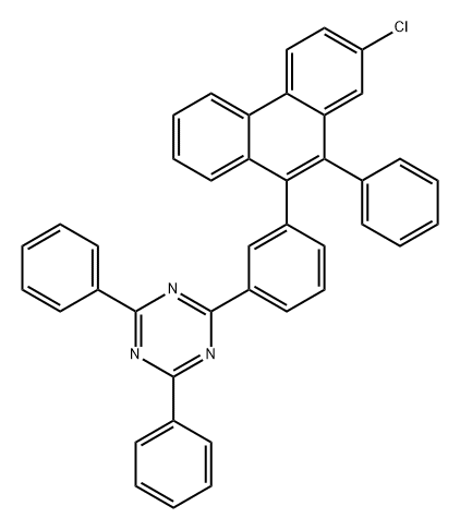 1,3,5-triazine, 2-[3-(2-chloro-10-phenyl-9-phenanthroline) phenyl ] -4,6-diphenyl - Structure