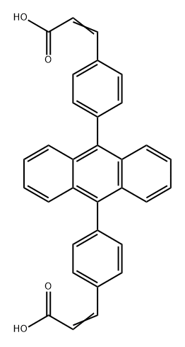 4,4′-(9,10-anthracenediyl)dicinnamic acid Structure