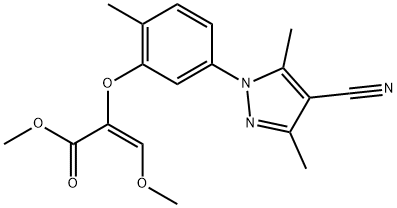 Methyl (2E)-2-5-(4-cyano-3,5-dimethyl-1H-pyrazol-1-yl)-2-methylphenoxy-3-methoxy-acrylate Structure