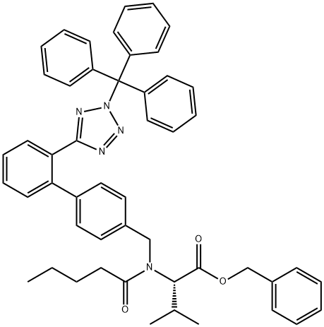 Valsartan Benzyl Ester N2-Trityl Analog Structure