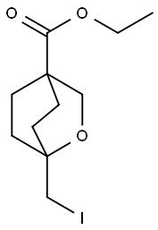 Ethyl 1-(iodomethyl)-2-oxabicyclo[2.2.2]octane-4-carboxylate 구조식 이미지