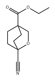 Ethyl 1-cyano-2-oxabicyclo[2.2.2]octane-4-carboxylate Structure