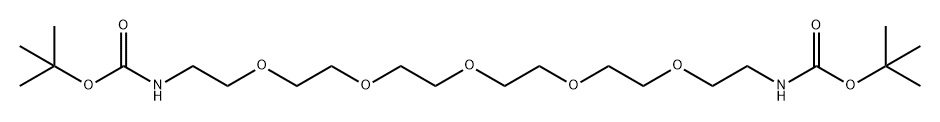 Boc-NH-PEG5-NH-Boc Structure