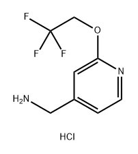 4-Pyridinemethanamine, 2-(2,2,2-trifluoroethoxy)-, hydrochloride (1:2) Structure