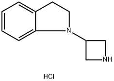 1H-Indole, 1-(3-azetidinyl)-2,3-dihydro-, hydrochloride (1:2) Structure