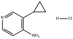 4-Pyridinamine, 3-cyclopropyl-, hydrochloride (1:1) Structure
