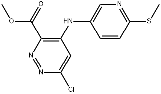 Methyl 6-chloro-4-6-(methylthio)-3-pyridinylamino-3-pyridazinecarboxylate Structure