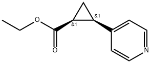 cis-2-Pyridin-4-yl-cyclopropanecarboxylic acid ehtyl ester Structure