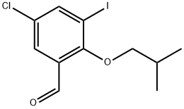 5-Chloro-3-iodo-2-(2-methylpropoxy)benzaldehyde Structure