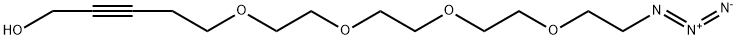 6,9,12,15-Tetraoxaheptadec-2-yn-1-ol, 17-azido- Structure