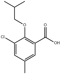 3-chloro-2-isobutoxy-5-methylbenzoic acid Structure