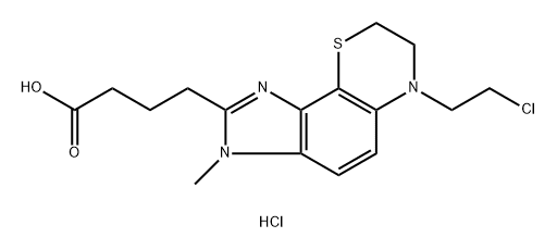 4-[6-(2-Chloroethyl)-3,6,7,8-tetrahydro-3-methylimidazo[4,5-h][1,4]benzothiazin-2-yl]butanoic acid Structure