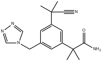 Benzeneacetamide, 3-(1-cyano-1-methylethyl)-α,α-dimethyl-5-(4H-1,2,4-triazol-4-ylmethyl)- Structure