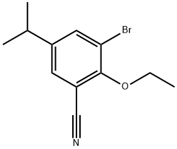 3-Bromo-2-ethoxy-5-(1-methylethyl)benzonitrile Structure