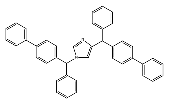 1H-Imidazole, 1,4-bis([1,1'-biphenyl]-4-ylphenylmethyl)- Structure