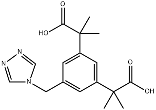 1,3-Benzenediacetic acid, α1,α1,α3,α3-tetramethyl-5-(4H-1,2,4-triazol-4-ylmethyl)- Structure