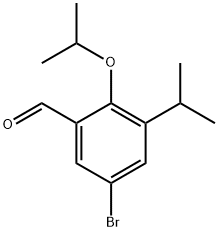 5-bromo-2-isopropoxy-3-isopropylbenzaldehyde Structure