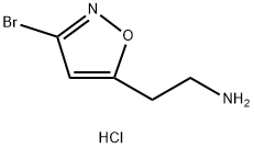 2-(3-Bromo-isoxazol-5-yl)-ethylamine hydrochloride 구조식 이미지