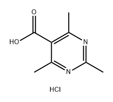 5-Pyrimidinecarboxylic acid, 2,4,6-trimethyl-, hydrochloride (1:1) 구조식 이미지