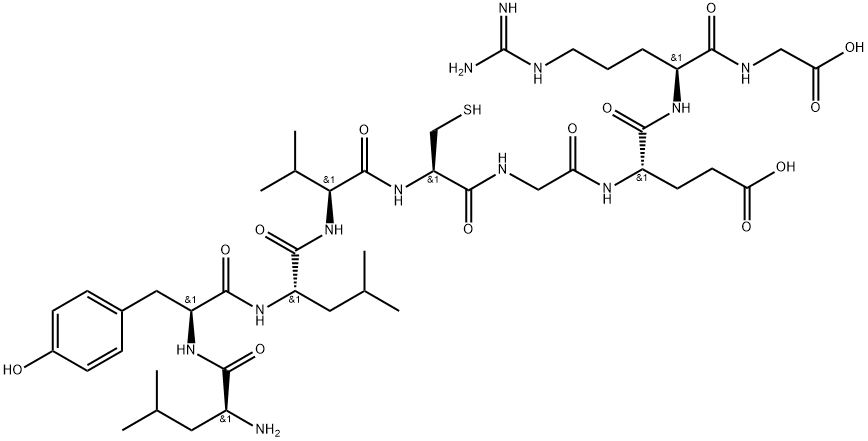 Glycine, L-leucyl-L-tyrosyl-L-leucyl-L-valyl-L-cysteinylglycyl-L-α-glutamyl-L-arginyl- Structure