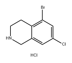 Isoquinoline, 5-bromo-7-chloro-1,2,3,4-tetrahydro-, hydrochloride (1:1) Structure