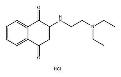 1,4-Naphthalenedione, 2-[[2-(diethylamino)ethyl]amino]-, hydrochloride (1:1) Structure